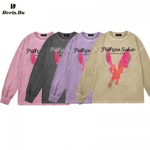 Long Gradient Custom Long Sleeve Women Sweatshirt