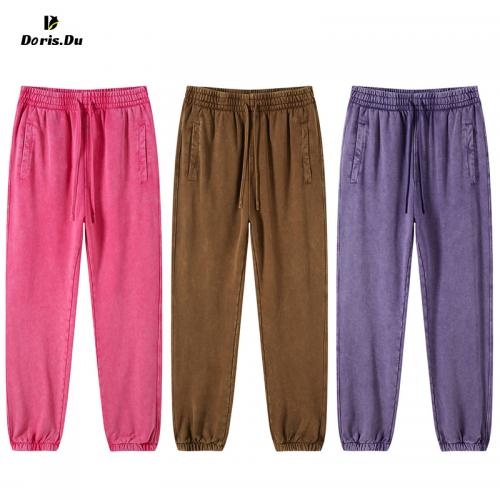 Washed Unisex Long Fashion Trousers