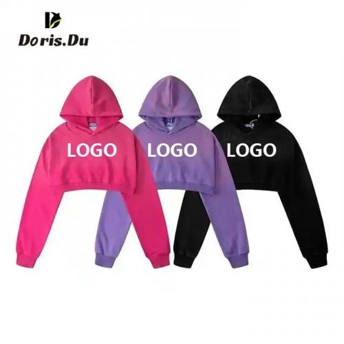 Custom Logo Cropped Hoodie