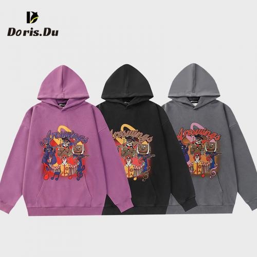 Unisex Fashion Print Lined Hoodie