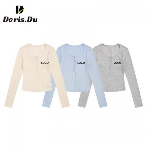 Casual Clothing Loose T Shirt O Neck Long Sleeve Female Top Shirt