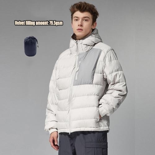 79.5gsm Duck Down Custom winter thick 700gsm Fluff Warm Casual Light Down Jacket for Men
        